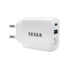 Tesla Power Charger T220, Kettős gyorstöltő 25 W PD 3,0/PPS (fehér szín)