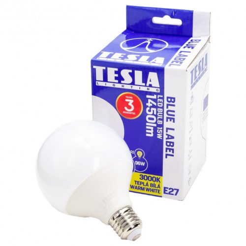 Tesla - LED GLOBE izzó, E27, 15W, 230V, 1450lm, 3000K, 270°